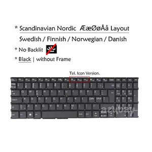 Nordic Finnish SD Keyboard For Lenovo IdeaPad 5-15ABA7 5-15ALC05 5-15ARE05 PR5S - Afbeelding 1 van 10