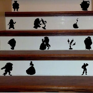Beauty and the Beast Decal Sticker for Home Door Stair Windows Wall Car Decor
