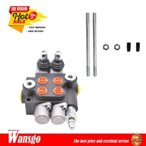 Hydraulic Control Valve Double Acting 13 GPM 2 Spool 3600 PSI SAE Ports - Picture 1 of 7