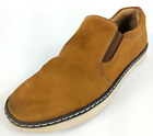 Johnston & Murphy Boys McGuffey Brown Suede Leather Slip-Ons, Size Youth 3M