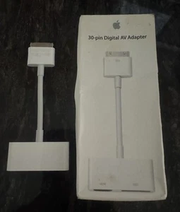 Apple 30 Pin to Digital AV Adapter | A1422 |MD098ZM/A | White | Genuine OEM - Picture 1 of 2