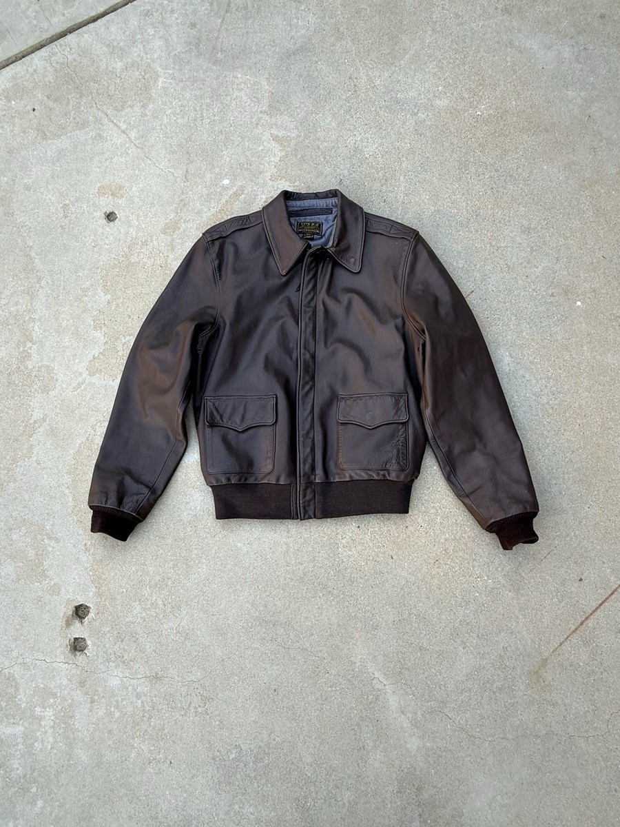 a*k様 80s avirex A-2 real leather bomber Vintage Avirex A-2 Leather Bomber Jacket Smoker | eBay