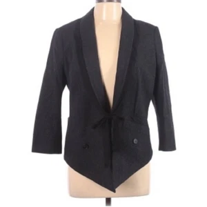 Blazer grande para mujer Edun gris carbón mezcla de lana negro - Imagen 1 de 8