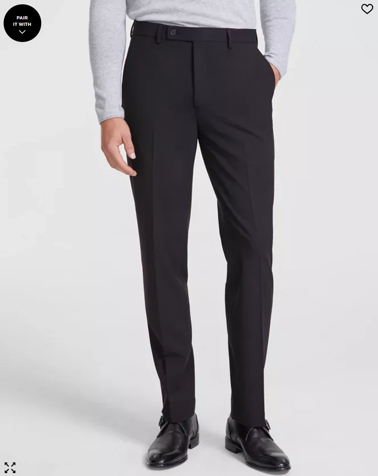 Pantalones de vestir calce ajustado Calvin Klein nuevos con etiquetas Foto 1 de 4