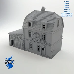 Garage Tankstelle WW2 Gebäude Tabletop Gaming Eisenbahn 3D Druck 32/28/20/15/10 - Bild 1 von 7