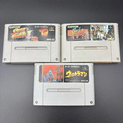 Lot of 3 Super Famicom Japanese Street Fighter II Final Fight 1 Ultraman - Image 1 of 4