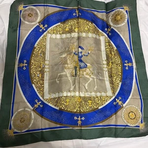 HERMES Seidentuch Feux d'Artifice Carre 90 grün mit Etikett ohne Karton gebraucht. - Bild 1 von 13