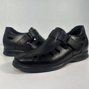 CALTO Invisible 2.8" Height Increasing Elevator Fisherman Sandal Men’s 10M Black - Picture 1 of 11