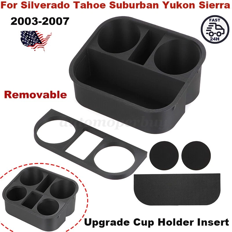 4 Cup Holder Insert Upgrade For Chevy 2003-2007 Silverado Tahoe Suburban Sierra - Imagem 1 de 4
