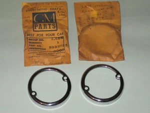 1942 1949 Buick 50-70 NOS park lite backup lite bezels 5933022 - Picture 1 of 3