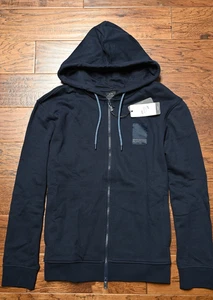 Armani Exchange A/X $170 Men's Full Zip Black Fleece Cotton Hoodie Jacket 2XL - Picture 1 of 7
