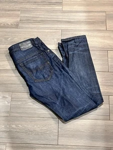 Diesel Jeans Mens Thavar Sz 33x32 Slim Skinny Dark Wash Distressed - Bild 1 von 15