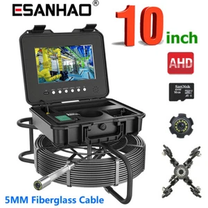 ESANHAO 100m/320ft Drain Sewer Camera Pipe Inspection Camera DVR 10.1'' Monitor - Picture 1 of 23