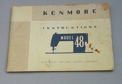 Vintage 1960s Kenmore Model 48 Sewing Machine Instruction Manual-Collectible - Image 1 of 2