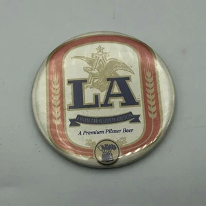 Vtg Anheuser Busch LA Pilsner Beer Advertising 3" Button Pin Pinback   Q2  - Picture 1 of 12