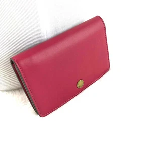 NWT Coach Signature Leather Small Trifold Wallet, Deep Pink #58851 Retail $195 - Picture 1 of 10