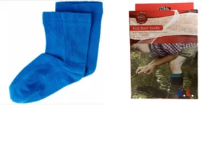 Kids Warm Fleecy Welly Boot Socks Thick Machine Washable Wellies Size 1-3 - Picture 1 of 4