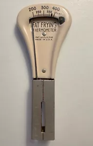 Antiguo termómetro para freír grasa funky - Probador de aceite para freír esmalte de los años 40 - Imagen 1 de 3