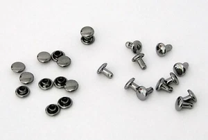 6mm Diameter Gunmetal Plated Compression Rivets Package of 12 - Picture 1 of 1