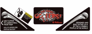 Williams No Good Gofers Pinball Machine Apron Decal Set - Picture 1 of 1