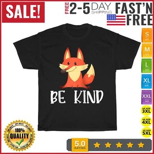 Be Kind Animal Fox Drawing Art World Kindness Day Raglan T Shirt Men Women New - Picture 1 of 9