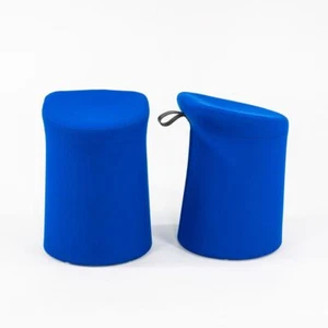 2010s Patrick Norguet for Artifort Lilla 2.0 Low Stool Blue Fabric 13x Available - Picture 1 of 12