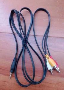 3.5mm to av audio video cable red yellow white for nowtv 60" - Picture 1 of 2