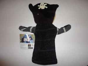 Cate and Levi 12" Handmade Pirate Hand Puppet Premium Wool, Brown Black Gray - Picture 1 of 2