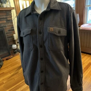 Coleman Polar Fleece Shirt Jacket Mens Medium Grey Button Front Dual Pockets - Picture 1 of 7