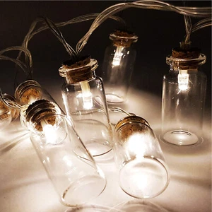 LED Lichterkette Flaschen 10 LED Stern Lichter Batterie Beleuchtung Weihnachten - Bild 1 von 6