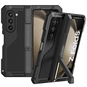 For Samsung Galaxy Z Fold6 5 4 Hybird Heavy Duty Rugged Case with Pen Holder - Picture 1 of 33