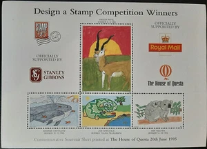 (GBR-147) GB 1995 - Hoja de exposición - Diseño de un sello Ganadores del concurso - Imagen 1 de 1