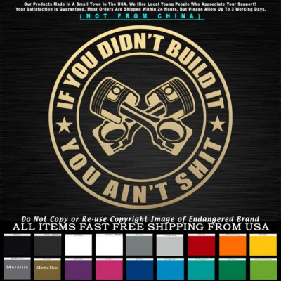 JDM If You Didn't build It Drift Turbo Car Truck Window Phone Sticker Decal - Image 1 of 4