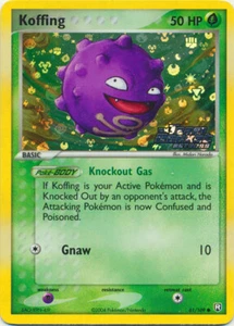 Reverse Holo Stamped Koffing Pokemon Card Ex Team Rocket Returns 61/109 - Picture 1 of 1