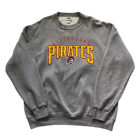 Vintage Lee Sport Pittsburgh Pirates Crewneck Gray Sweatshirt Sz XL Cover
