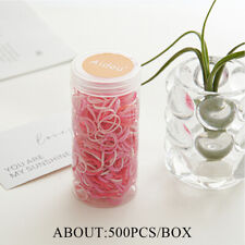 500Pcs/Box Colorful Disposable Rubber Bands High Elastic Hair Bands Fashion