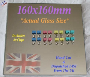 160 x 160mm Mirror Glass Plate For Heated 3D Printer Bed W Clips Creality Anet - Picture 1 of 1