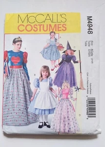 McCall's Costumes Sewing Pattern M4948 Dorothy Snow White Kids 3-8 Uncut 2005 - Picture 1 of 5
