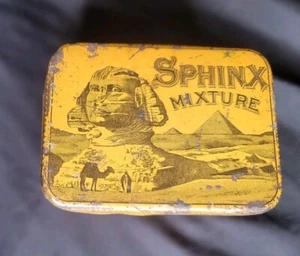 Sphinx Mixture Tobacco Tin 4.25"×3.25"×2.25". Not A Flat One Unusual  Size - Picture 1 of 6