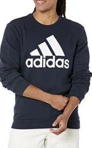adidas Men's Essentials Big Logo Fleece Sweatshirt Legend Ink sz M DK Blue - Picture 1 of 2