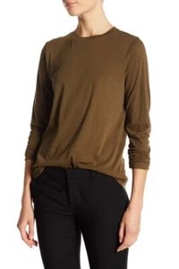 E243 NWT VINCE COTTON CASHMERE LONG SLEEVE WOMEN TEE SHIRT SIZE XS $175 - Picture 1 of 2