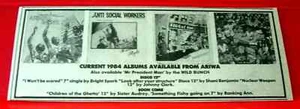 Tony Benjamin/Anti Social Workers/Mad Professor 1984 Press/Mag ADVERT 5.5"x 2" - Imagen 1 de 3