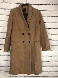 Giacca lunga Forever 21 donna taglia S marrone manica lunga misto lana doppiopetto - Foto 1 di 9