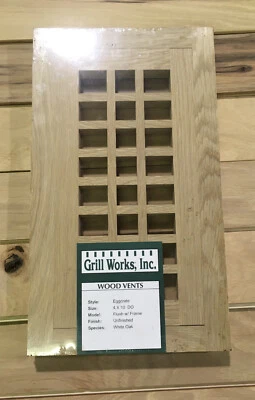 Grill Works Roble Blanco Eggcrate Ventilación 4 x 10 Foto 1 de 2