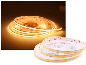LED COB Strip Streifen CRI90 320 LED/m 12V 8W/m 3600lm warmweiss 5m Rolle - Picture 1 of 5