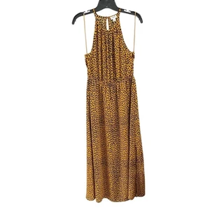 Abito midi J.Crew Factory scollo alto stampa animalier taglia 2 nuovo con etichetta - Foto 1 di 10