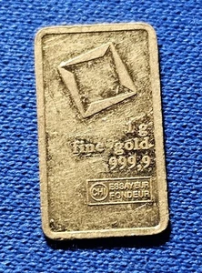 A 1 Gram Gold CombiBar Valcambi Suisse .9999 Fine Gold Bar - Picture 1 of 2