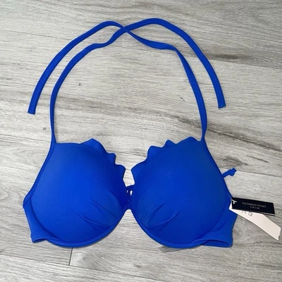 Nuevo con etiquetas Top de Bikini Victorias Secret Natación Sexy con Volantes 34D Acolchado Atemporal Elegante Audaz Foto 1 de 4