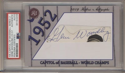 Autógrafos históricos Gene Woodling 2019 23/37 PSA/DNA auténticos Foto 1 de 2