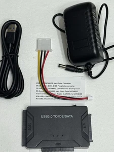 USB 3.0 to IDE SATA Converter External Hard Drive AdapterKit with Power Adapter - Picture 1 of 1